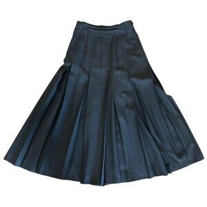 Paul Stuart Made in Italy Black Pleated Skirt - Vintage